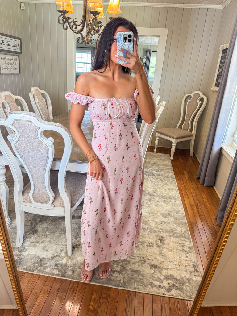 strapless open back dress Ethereal Mini Dress - Pink, Small | Hazel and Olive main image 0