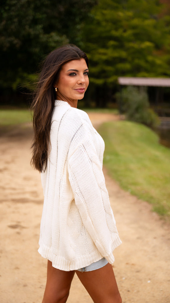 Shasta Oversized Sweater-Cream