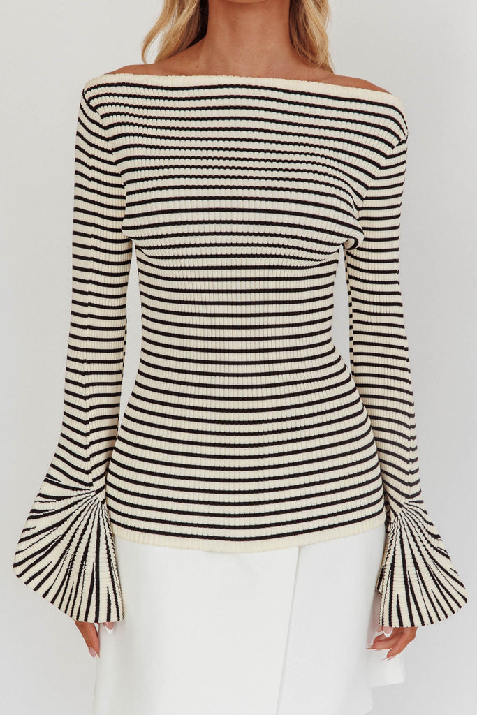 Sheyla Stripe Sweater Top