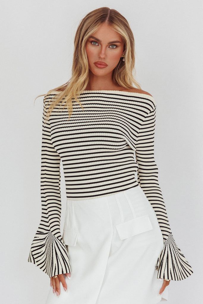 Sheyla Stripe Sweater Top