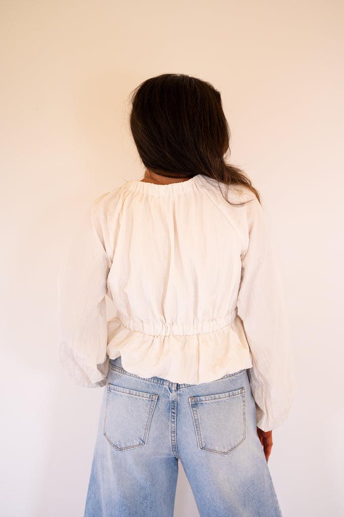 Barkley Long Sleeve Blouse-Ivory