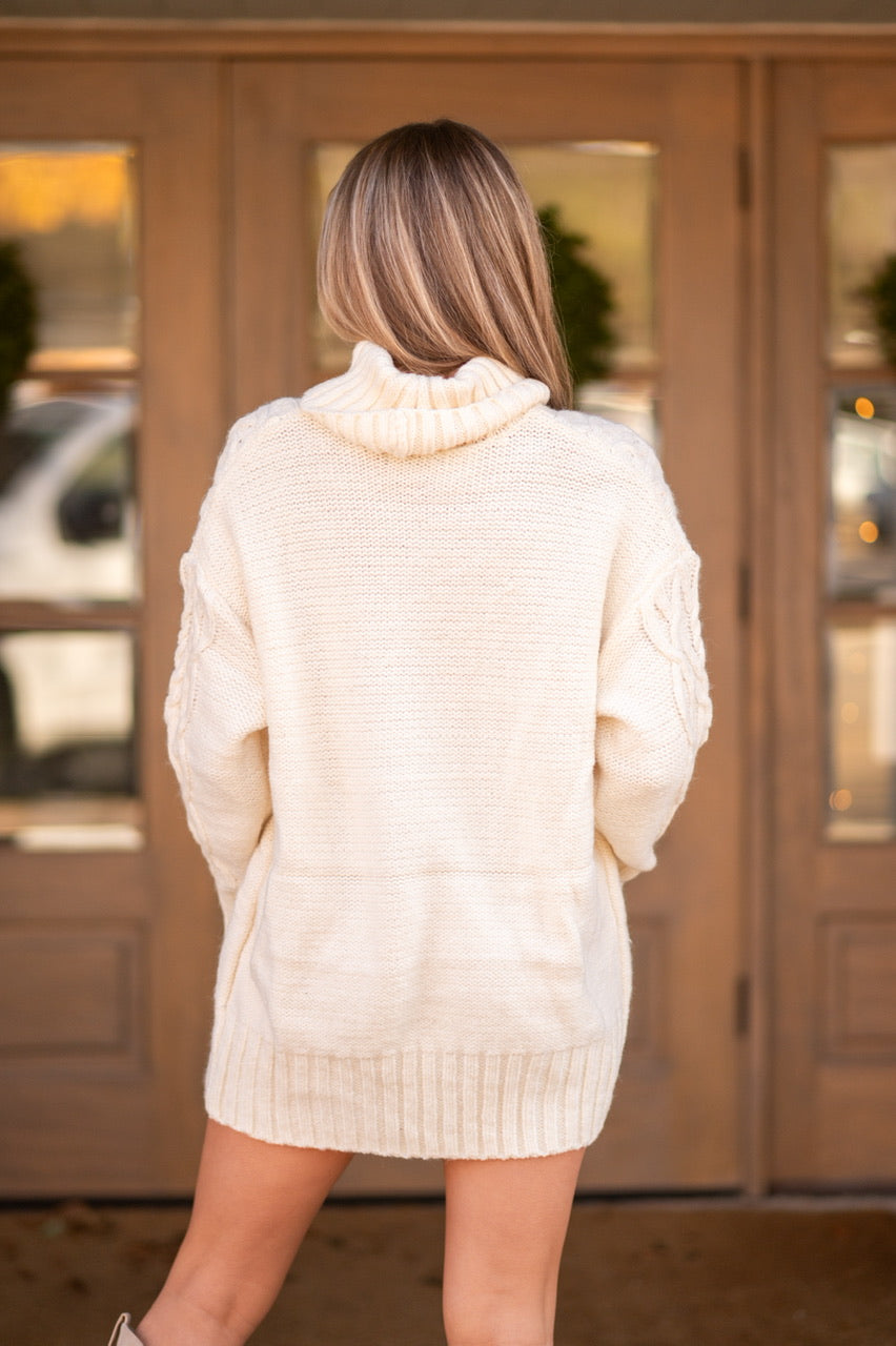 Cream Cable Knit Sweater Dress | Inside Out Boutique Cream Cable Knit Sweater Dress | Inside Out Boutique