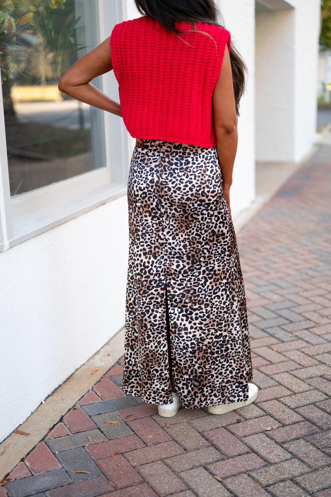 Leopard Print Maxi Skirt