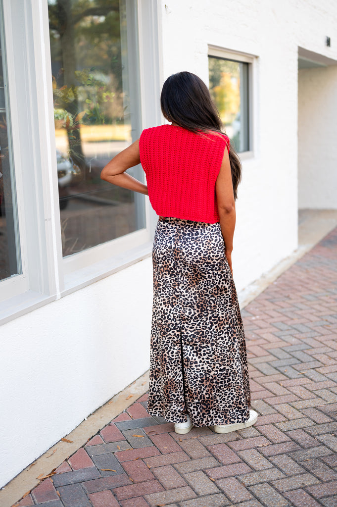 Leopard Print Maxi Skirt