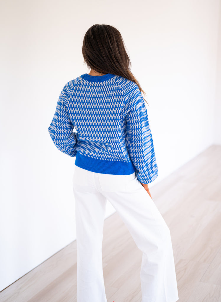 Vivvy Crewneck Sweater-Cobalt Blue