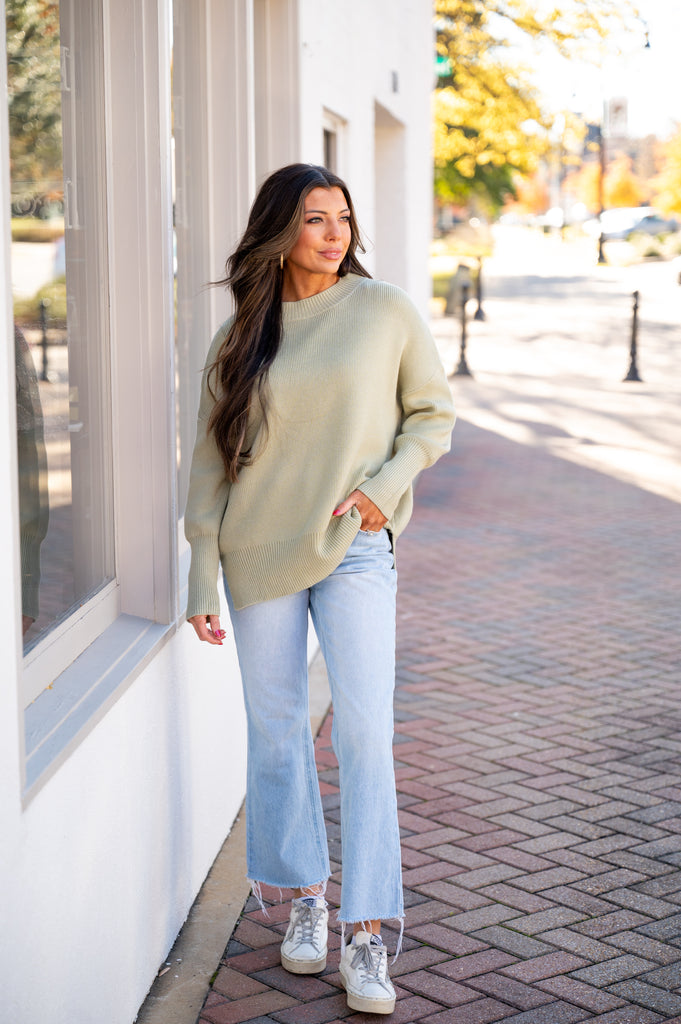 Nala Oversized Sweater-Sage