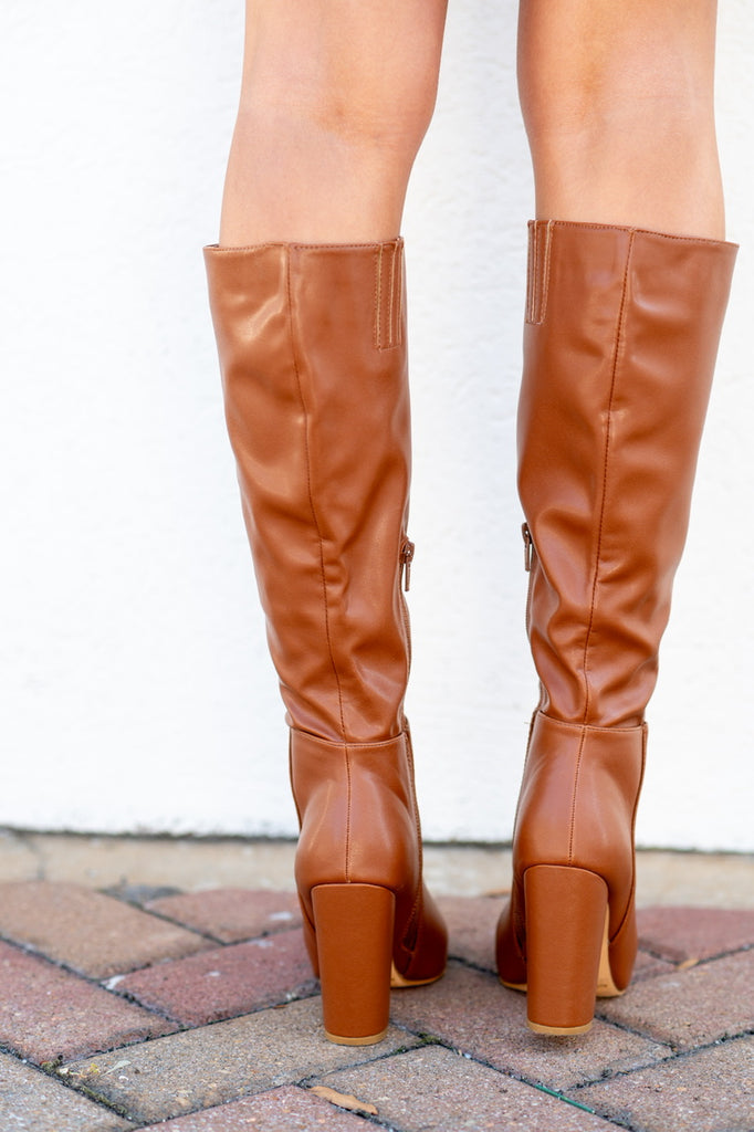 Chestnut Leather Boots