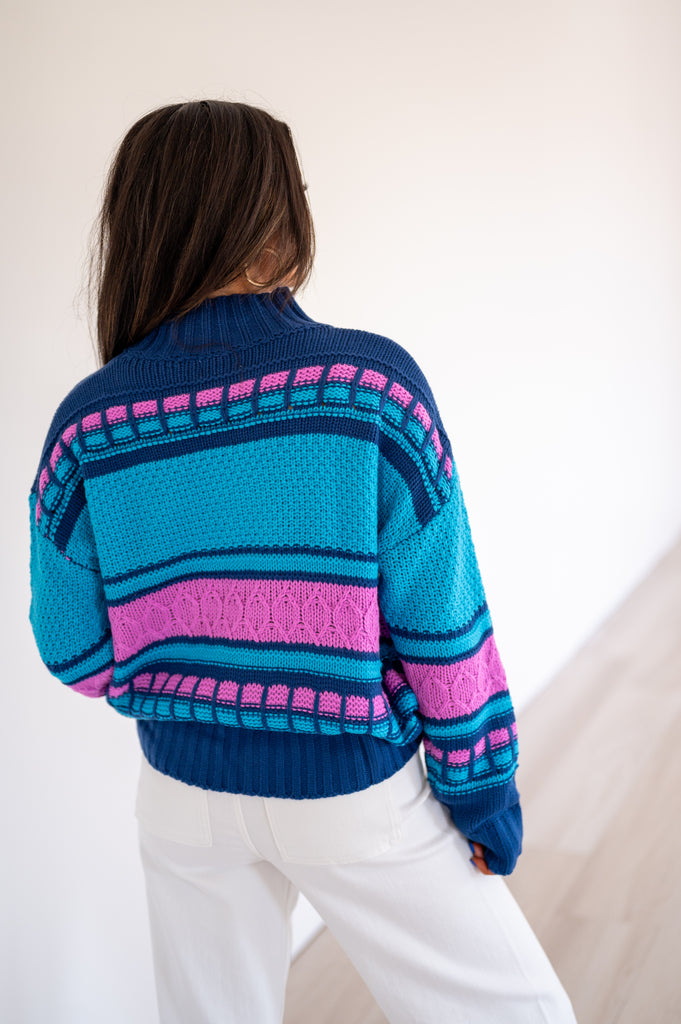 Sami Knit Sweater-Blue Multi