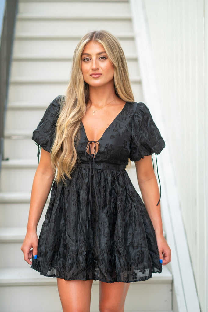 black mini autumn dresses Autumn Long Sleeve Mini Dress