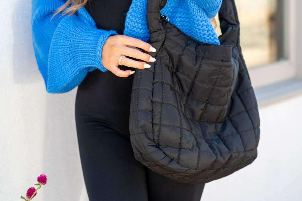 We The Free Quilted Black Purse