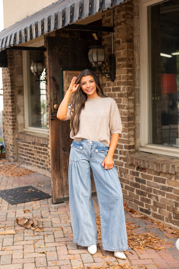 Marley Sweater Top-Mocha