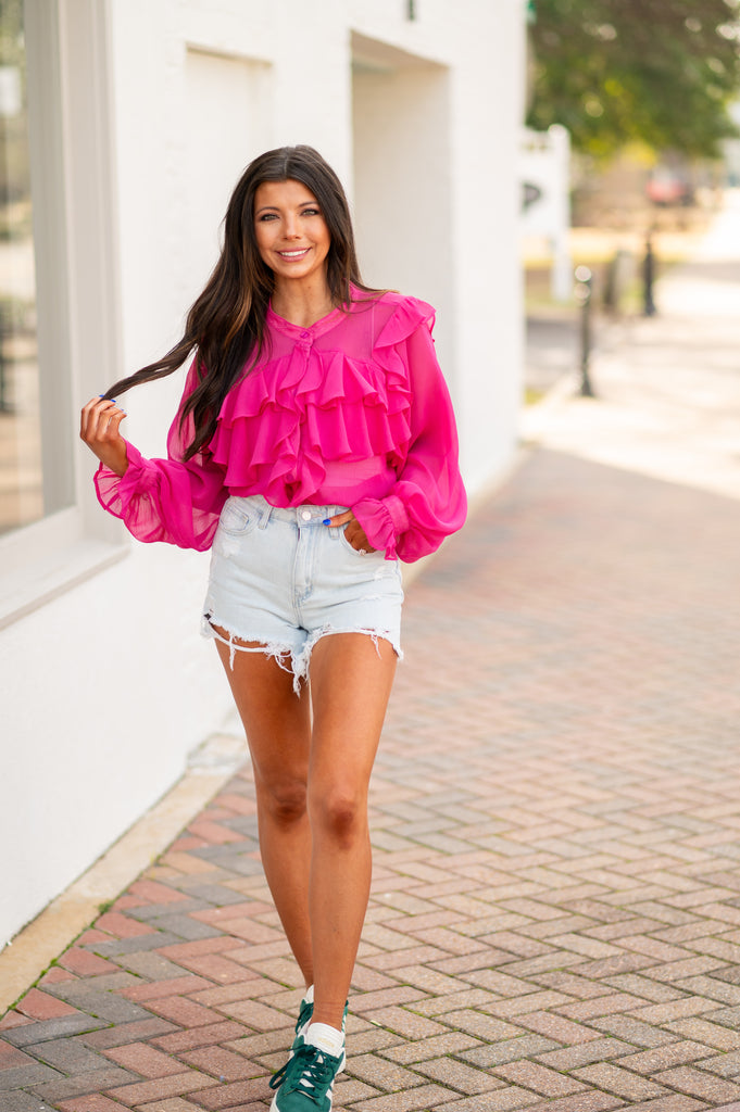 Funky and Fun Pink Blouse