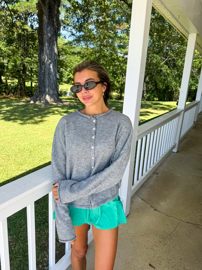 Sofia Cardigan-Heather Grey