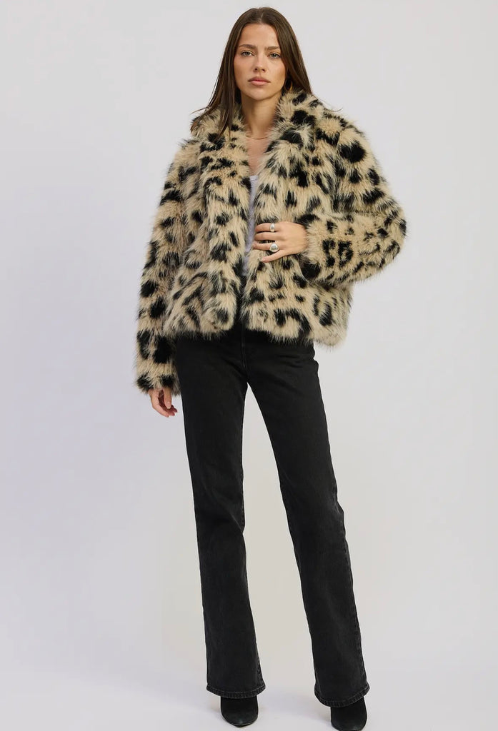 Leopard Faux Fur Coat
