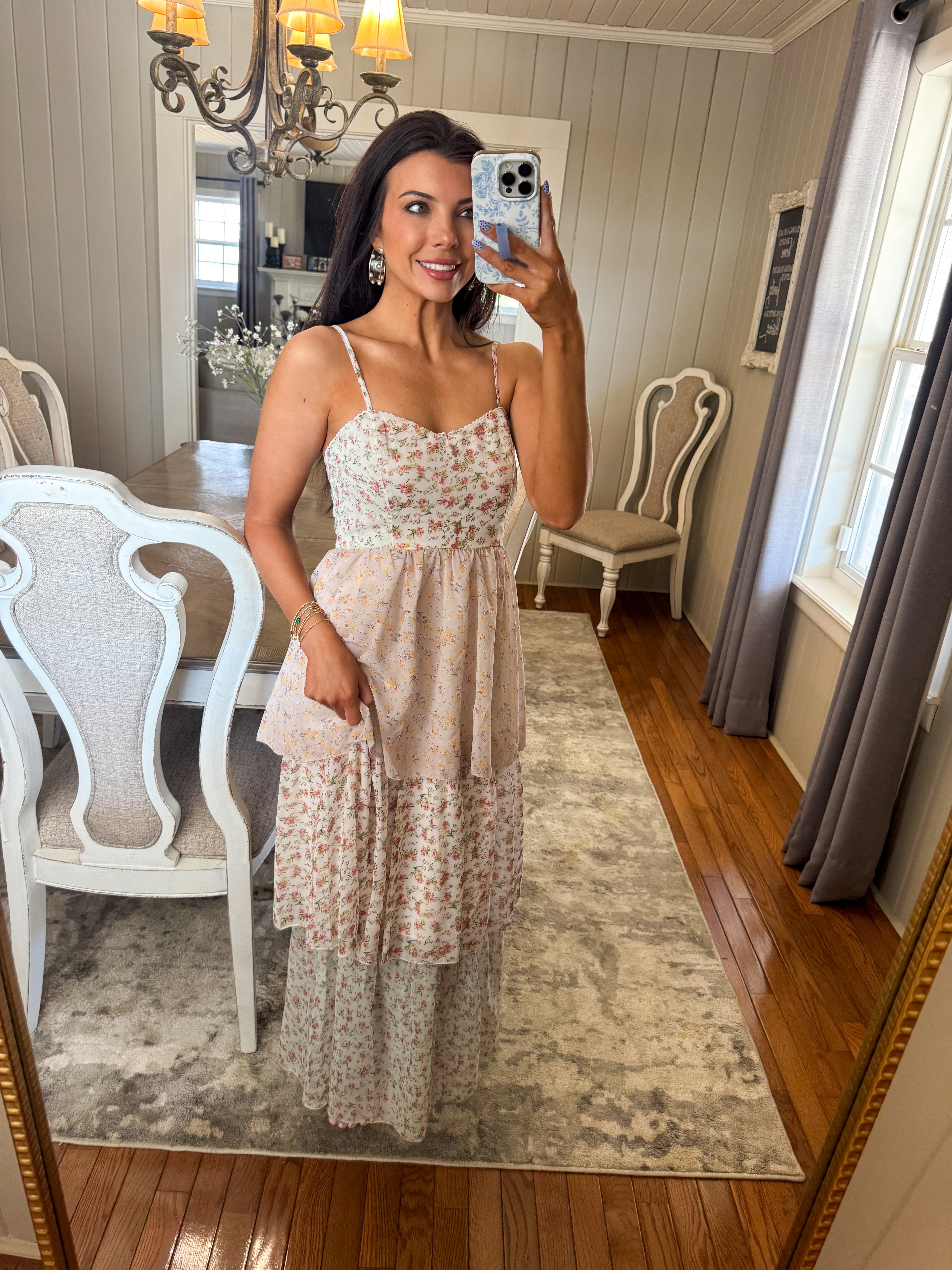 Floral Tiered Maxi Dress-Multi | Inside Out Boutique Floral Tiered Maxi Dress-Multi | Inside Out Boutique