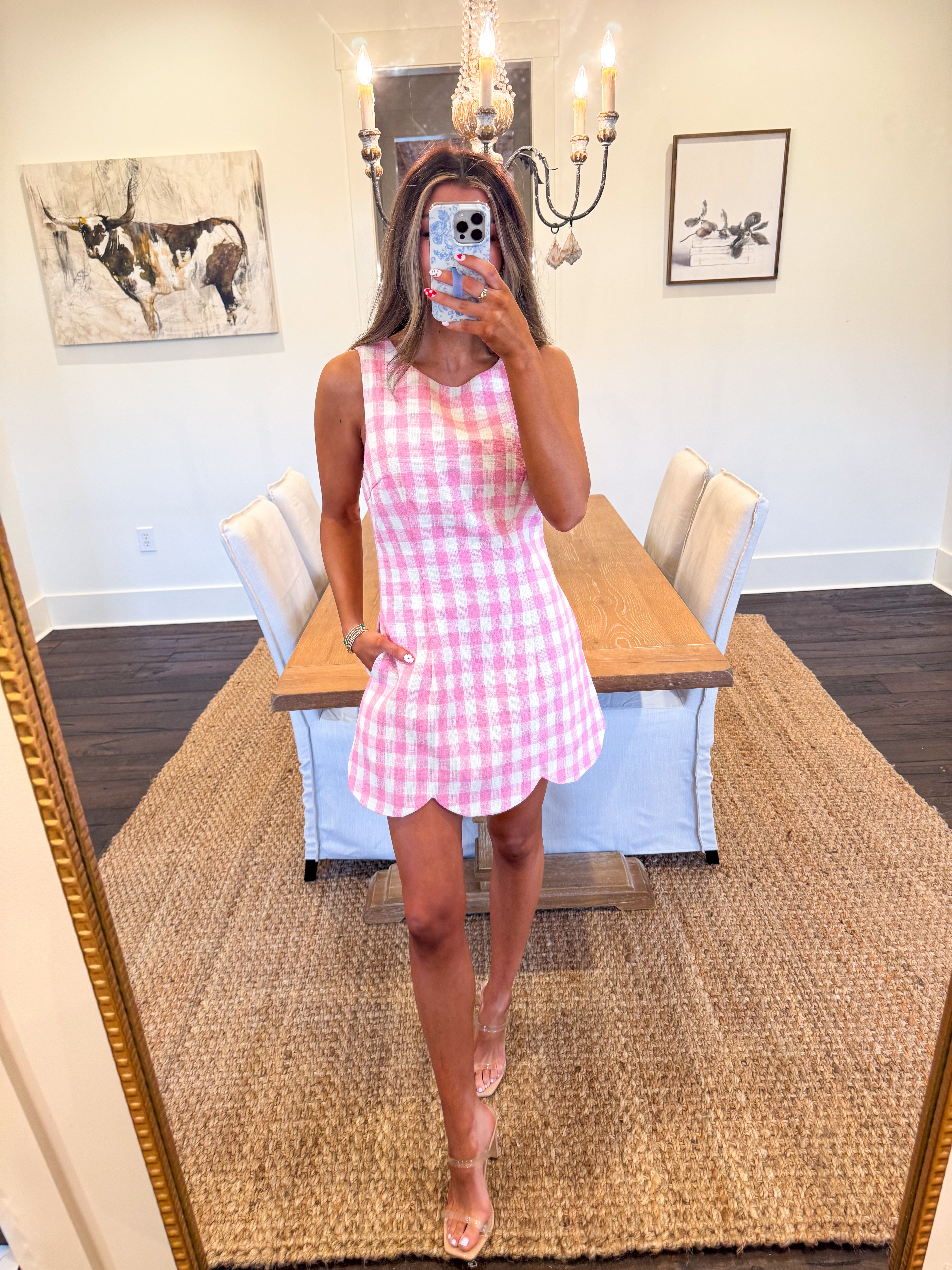 Gingham Scalloped Dress | Inside Out Boutique Gingham Scalloped Dress | Inside Out Boutique