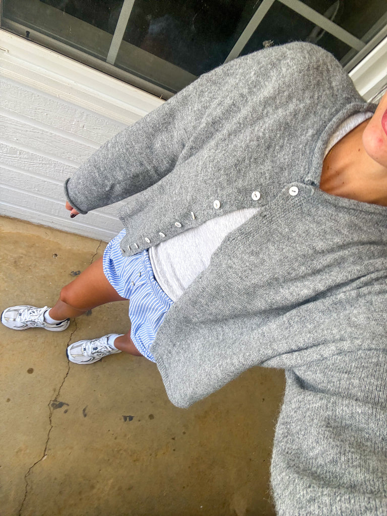Sofia Cardigan-Heather Grey