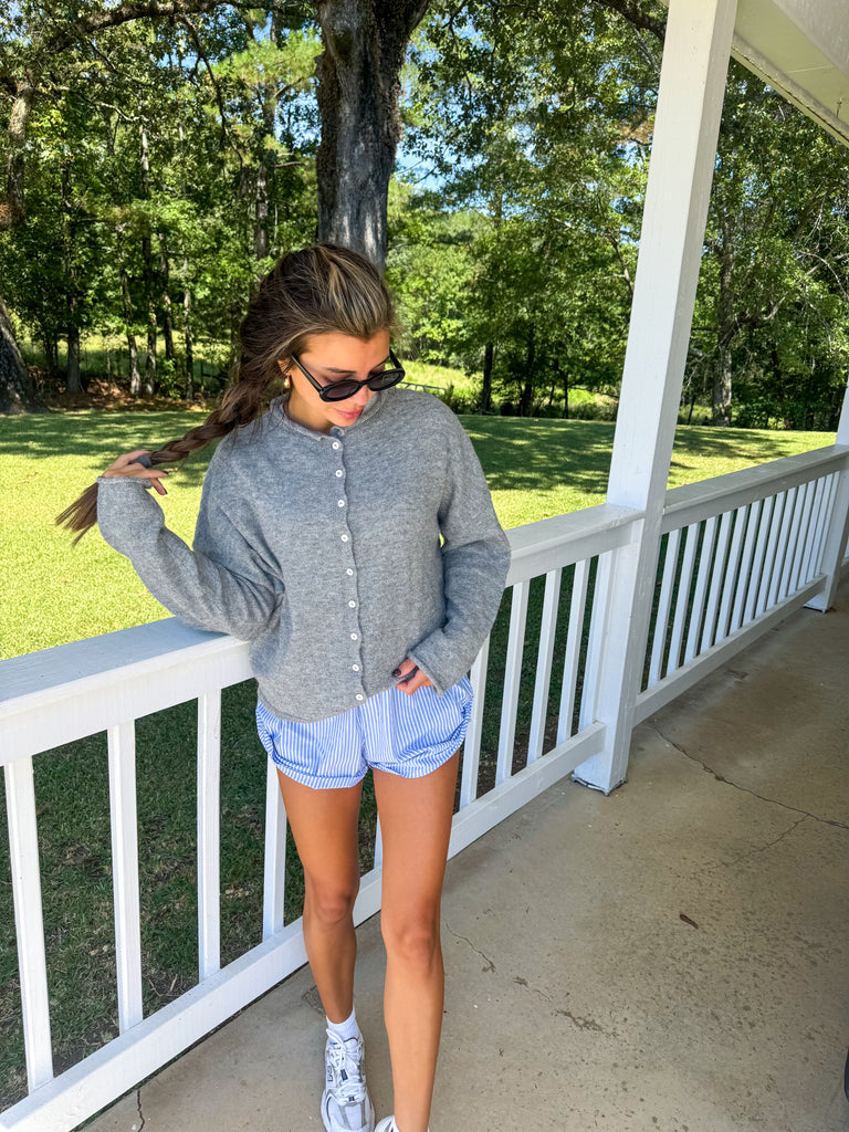 Sofia Cardigan-Heather Grey