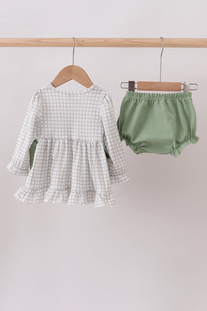 Turkey Embroidery Ruffle Bloomer Set