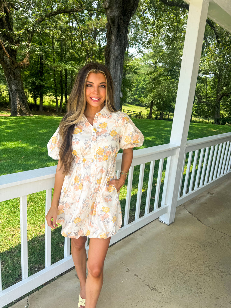 Layla Floral Puff Sleeve Dress