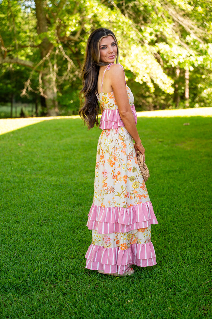 Sally Floral Skirt Set- Multi