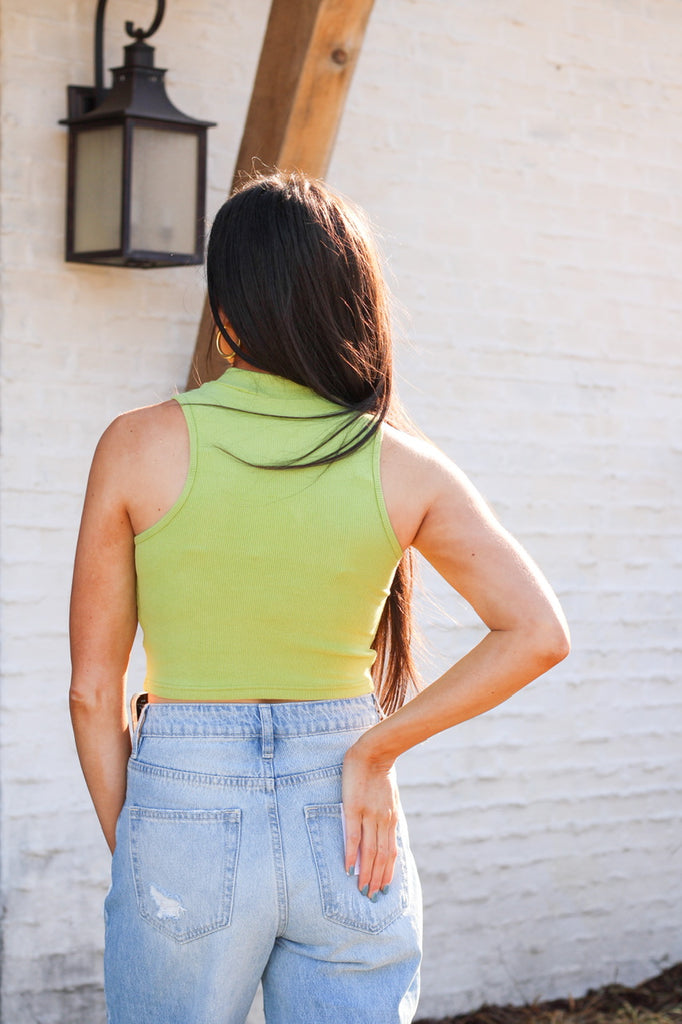 Lime Cropped Tank