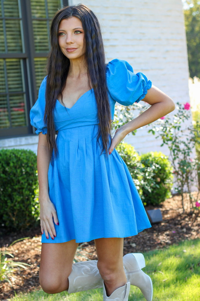 Cobalt Blue Mini Dress