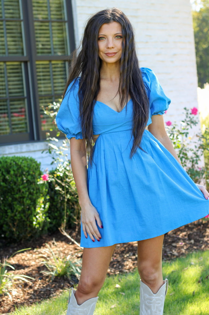 Cobalt Blue Mini Dress | Inside Out Boutique Cobalt Blue Mini Dress | Inside Out Boutique