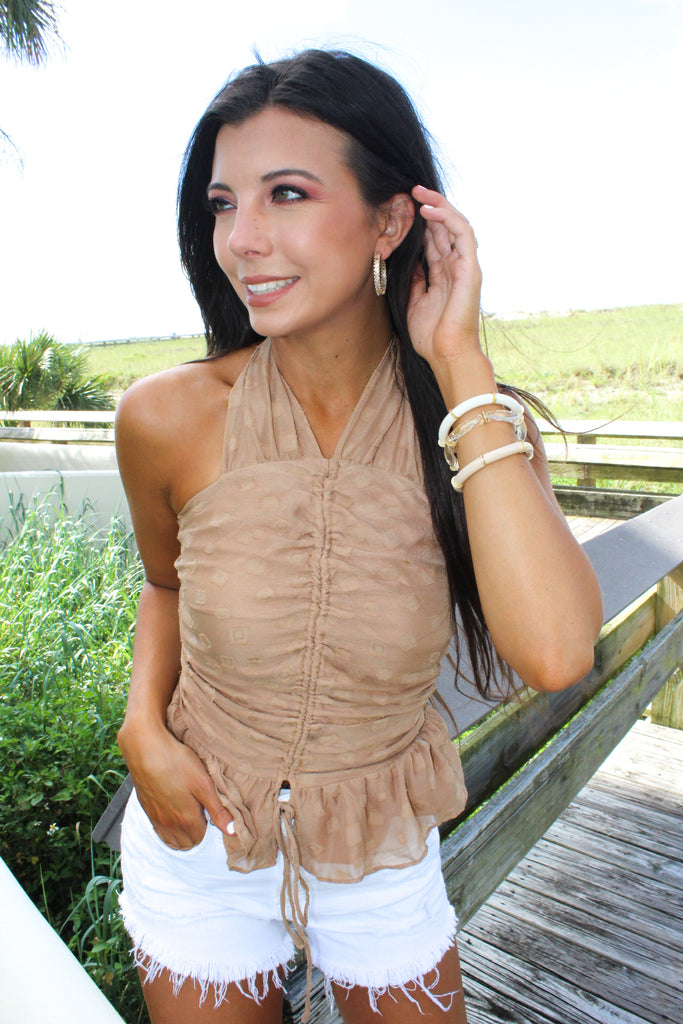 Taupe Halter Top
